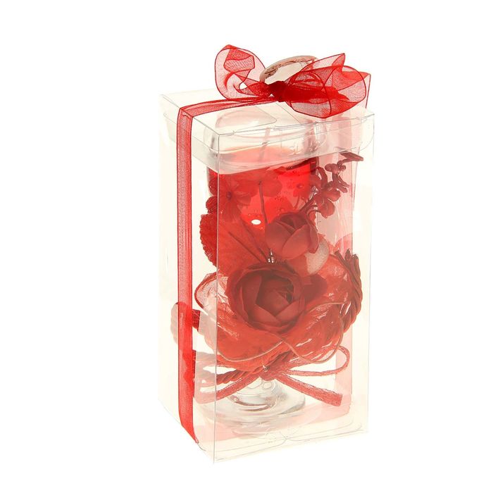 Свеча гелевая "Роскошная роза", цвет красный