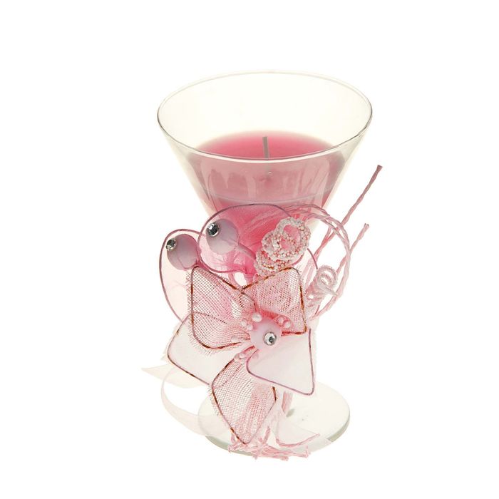 Свеча восковая "Букет", цвет розовый