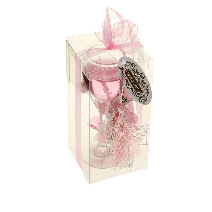 Свеча гелевая "Очарование", цвет розовый