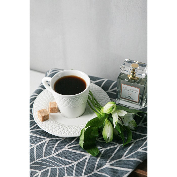 Кофейная пара фарфоровая Magistro Argos, чашка 100 мл, 10,5×7,5×7 см, блюдце d=15 см