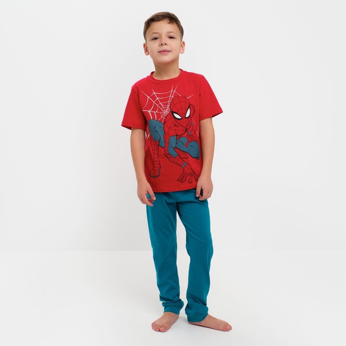 Комплект для мальчика (футболка, брюки) «Человек-паук», Marvel, рост 98-104 (30) футболка детская marvel человек паук рост 98 104 30 цвет красный чёрный
