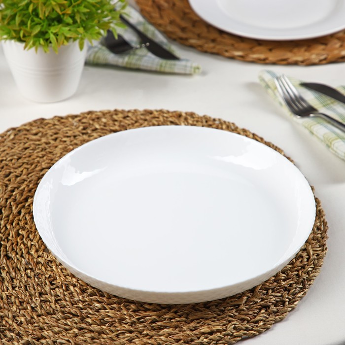 Тарелка плоская Precious, d=25 см, цвет белый тарелка плоская бавария 25 см 00000080736 royal aurel