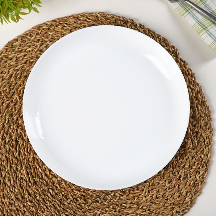 Тарелка обеденная Precious, d=25 см, цвет белый