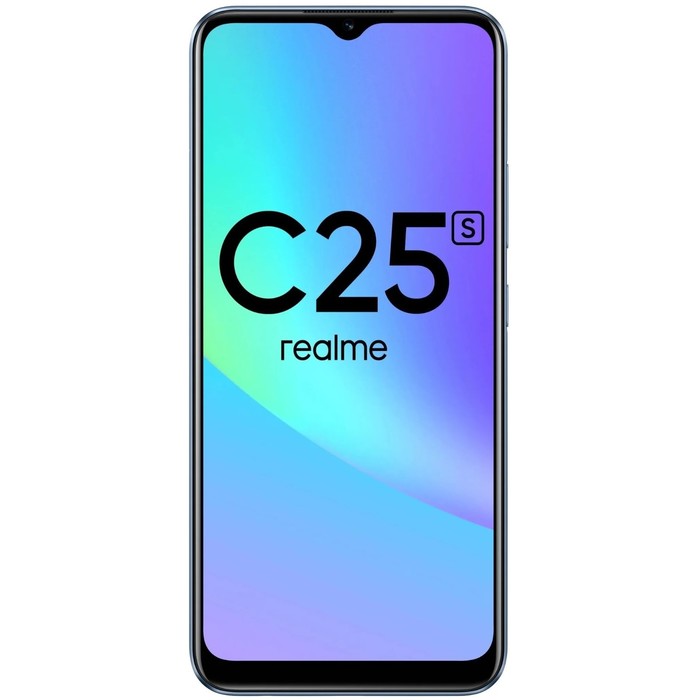 

Смартфон Realme C25S, 6.5", LCD, 2 sim, 4 Гб, 64 Гб, 48 Мп, 8 Мп, 6000 мАч, NFC, синий