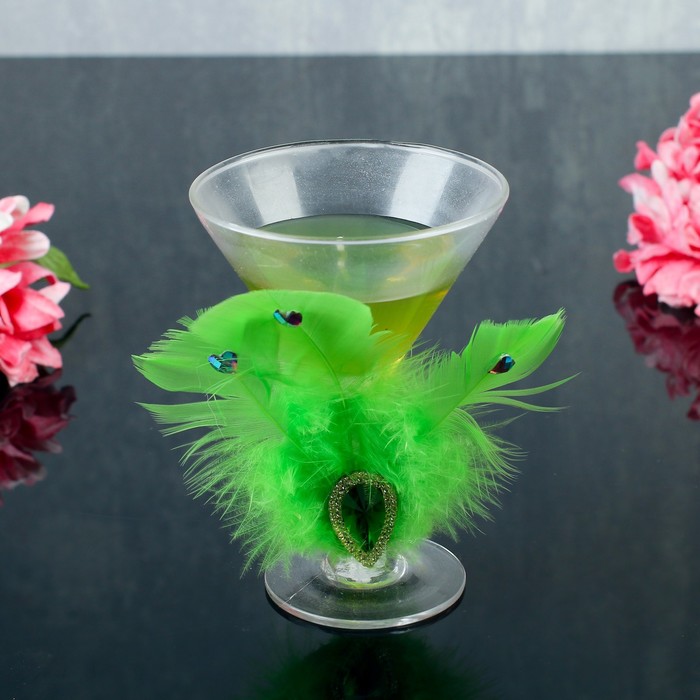 Свеча гелевая "Перо", цвет зеленый