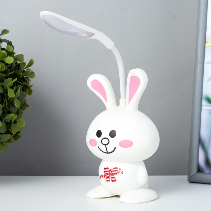 

Настольная лампа "Зайчик" LED USB АКБ белый 6х9,5х30 см RISALUX