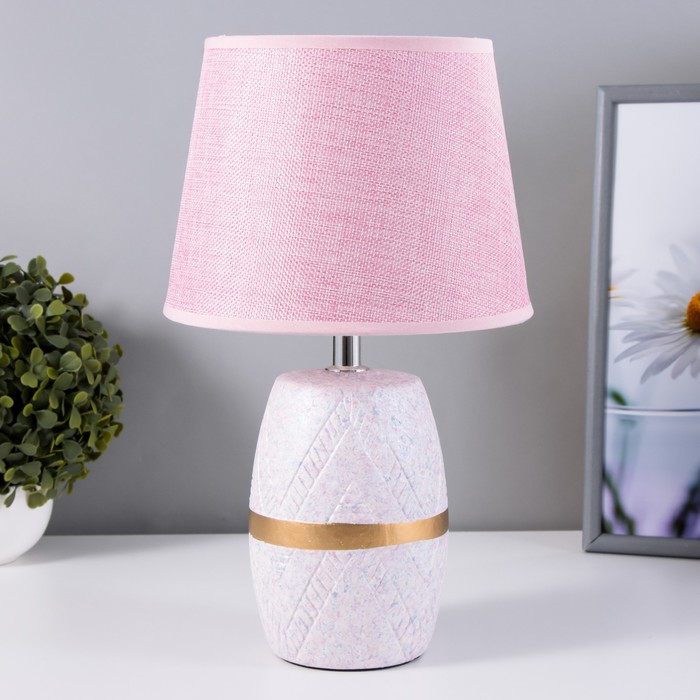 Настольная лампа Изабелла Е14 40Вт розовый 20х20х34 см RISALUX