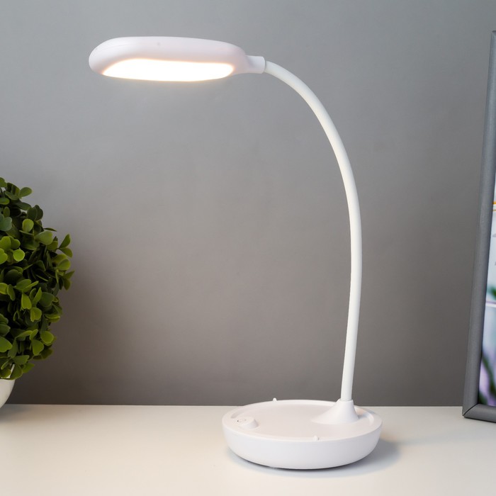 фото Настольная лампа сенсорная 16816/1 led 5вт usb белый 12х6х47 см risalux