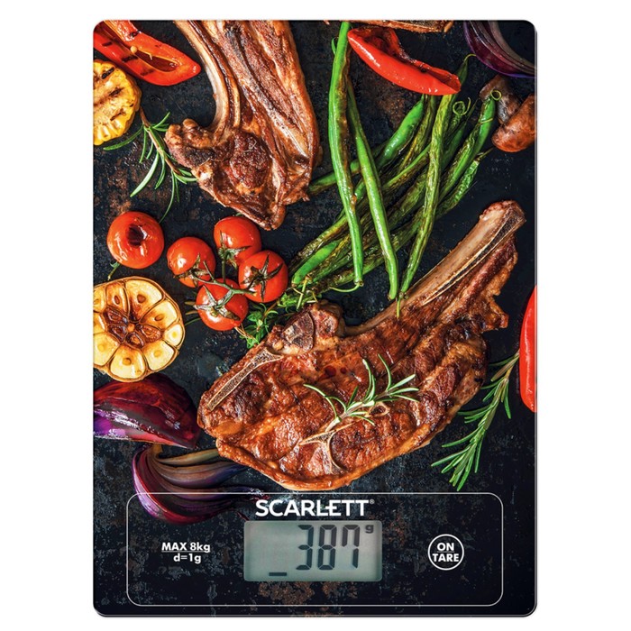 Весы кухонные Scarlett SC-KS57P39, электронные, до 8 кг, рисунок 