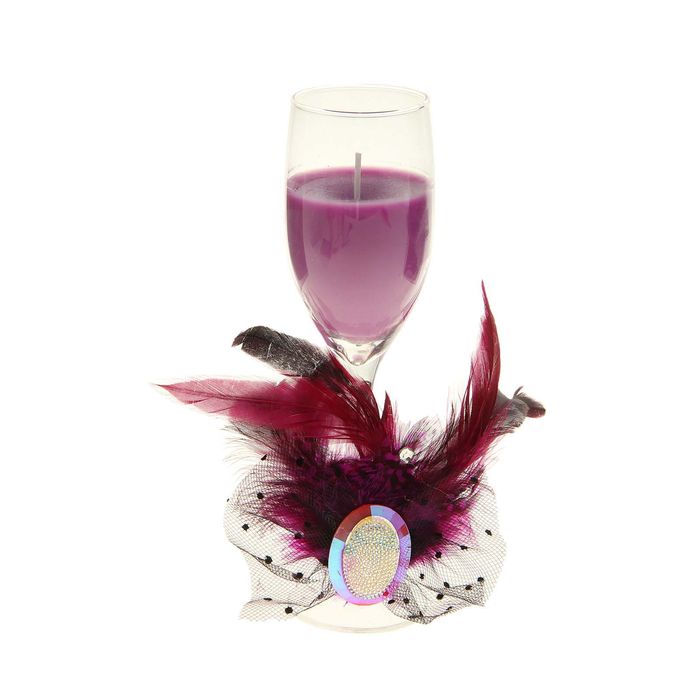 Свеча восковая "Истинный кураж", цвет сиреневый