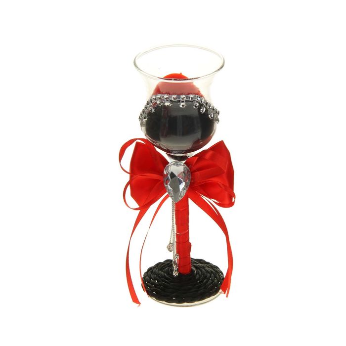 Свеча восковая "Наслаждение", цвет чёрно-красный