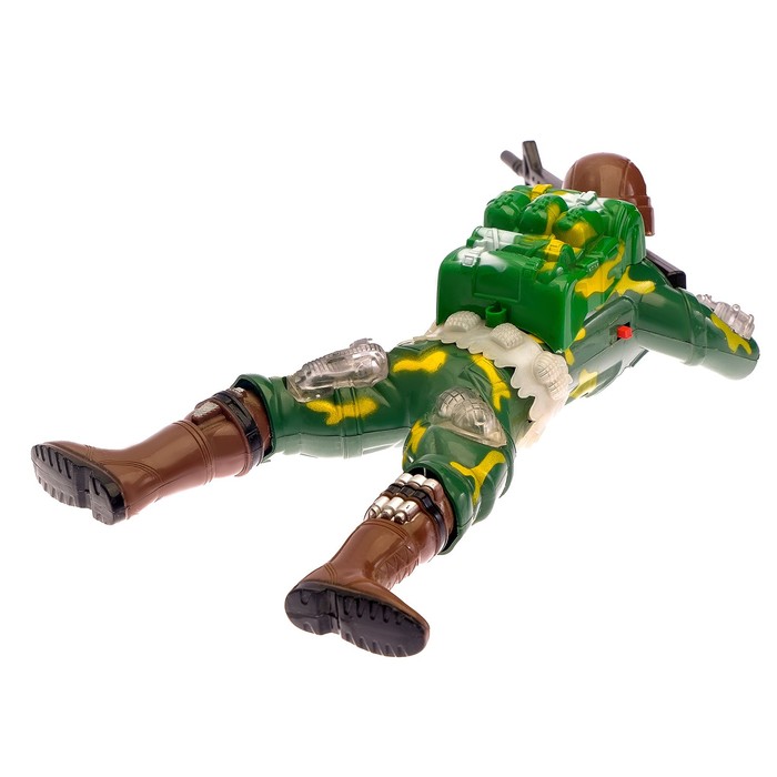 Фигурка солдатика "Рядовой", со световыми и звуковыми эффектами, ползает, работает от батареек