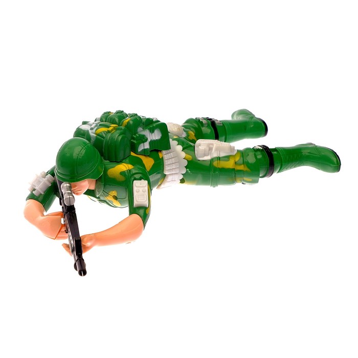 Фигурка солдатика "Рядовой", со световыми и звуковыми эффектами, ползает, работает от батареек