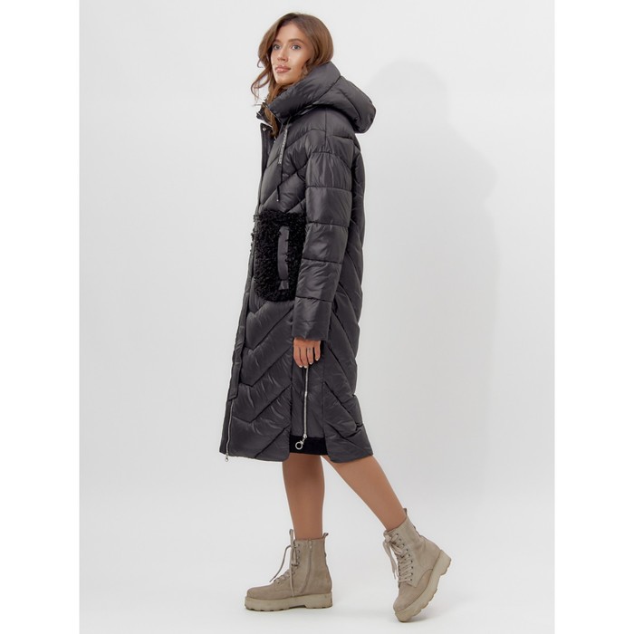 

Пальто утеплённое, цвет чёрный, размер 54