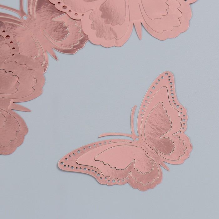 Магнит пластик "Бабочки многослойные" МИКС 12,10,8,6,4 см