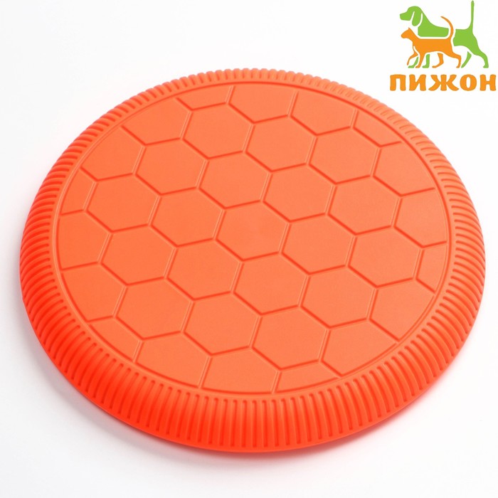 Фрисби Футбол, термопластичная резина, 23 см, оранжевый