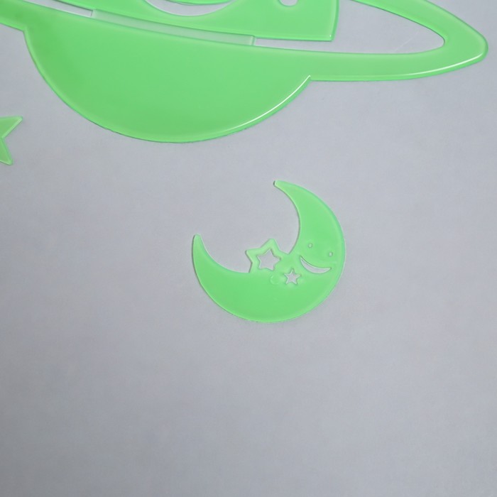 Наклейка фосфорная "Планета" с клеевыми подушечками набор 3 шт МИКС 29,5х25 см