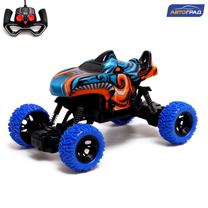 

Джип радиоуправляемый MONSTER, 1:16, свет, работает от аккумулятора, цвет синий