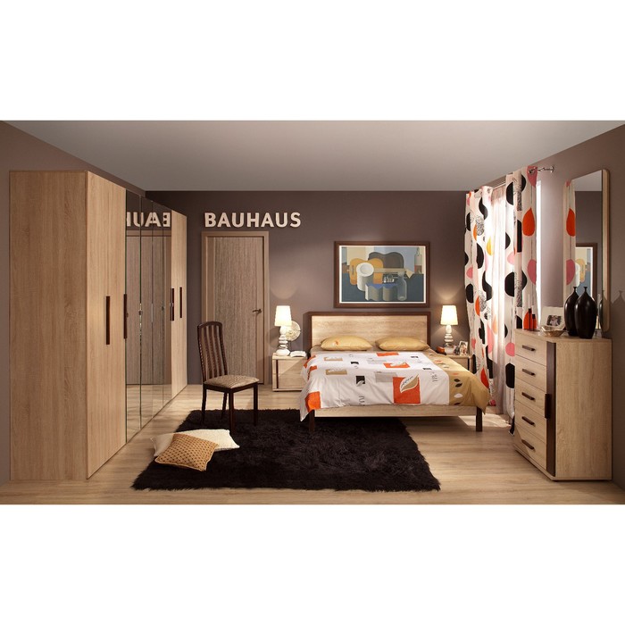 

Комод Bauhaus 14, 950 × 445 × 863 мм, цвет дуб сонома / орех шоколадный