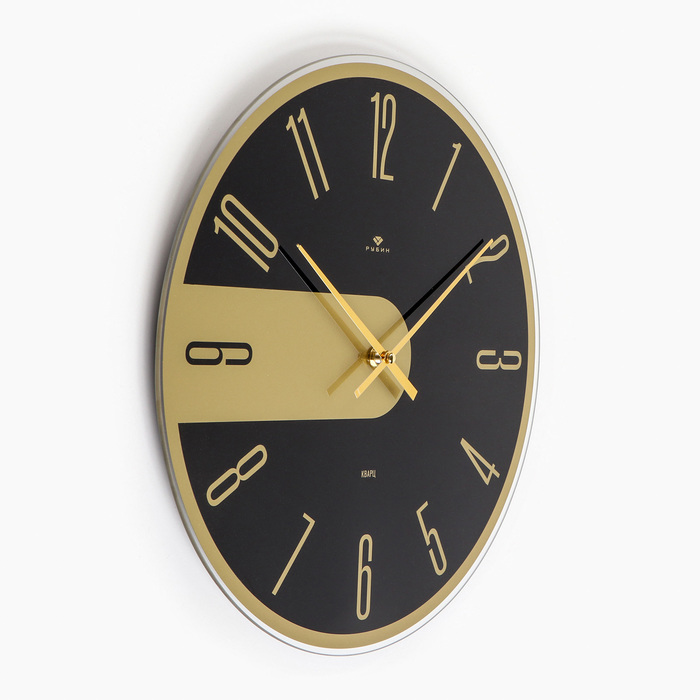 фото Часы настенные, интерьерные "стиль", бесшумные, d-39 см рубин