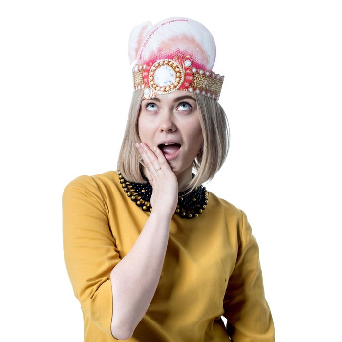 Шляпа на ободке "Лучшие друзья девушек - бриллианты"