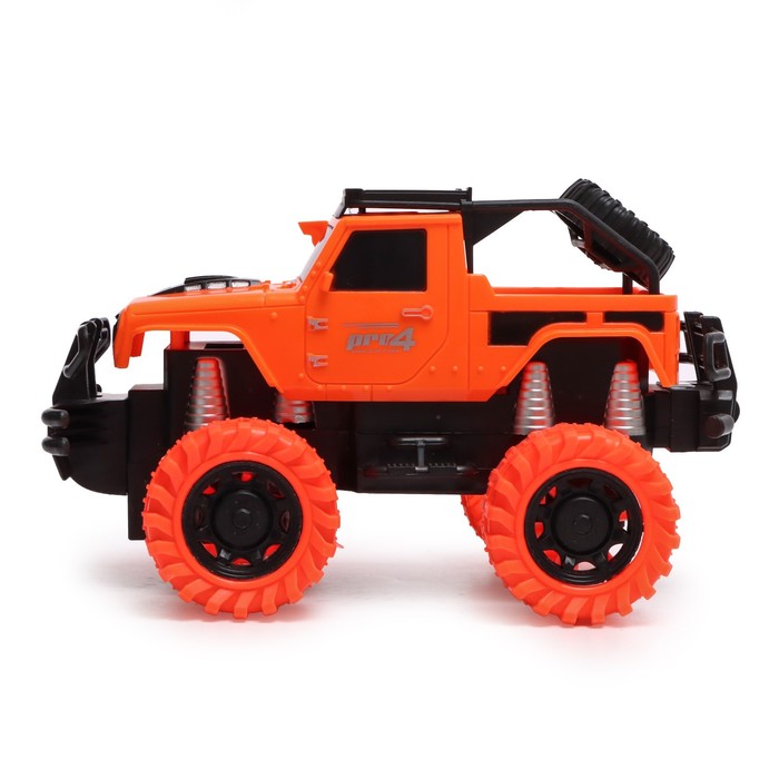 АВТОГРАД Джип радиоуправляемый "Truck", педали и руль, работает от акб, цвет оранжевый