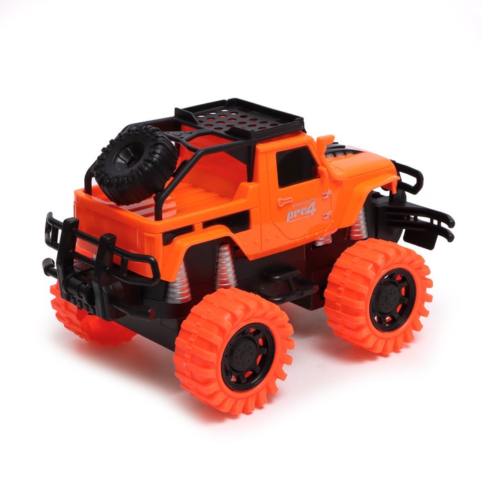АВТОГРАД Джип радиоуправляемый "Truck", педали и руль, работает от акб, цвет оранжевый
