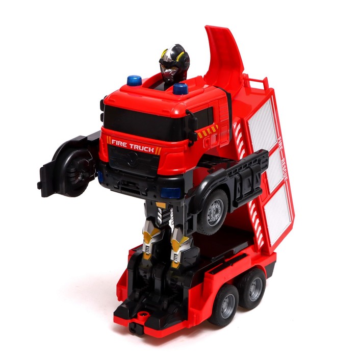 Робот радиоуправляемый "Пожарная машина", трансформируется, световые и звуковые эффекты