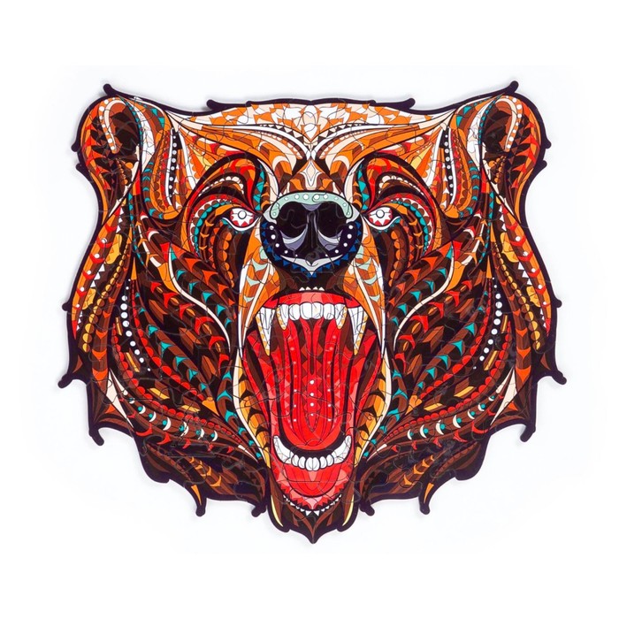 Пазл фигурный «Сказочный медведь», размер S фигурный деревянный пазл сказочный единорог 8224