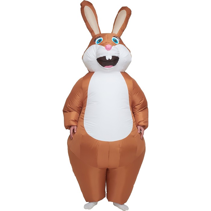 фото Костюм надувной "кролик" светло-коричневый, рост 150-190 см праздникус