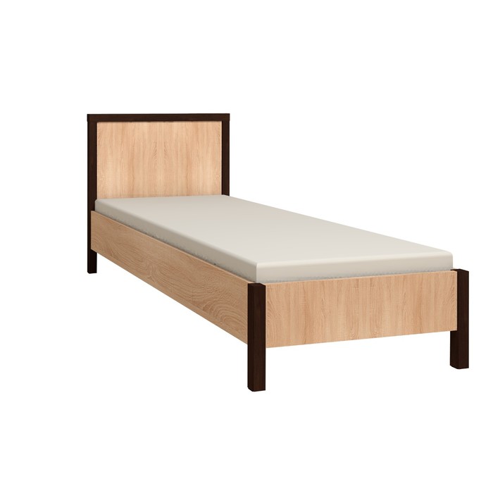Кровать Bauhaus 5, 900 × 2000 мм, без основания, цвет дуб сонома / орех шоколадный кровать bauhaus 4 1200 × 2000 мм без основания цвет дуб сонома орех шоколадный