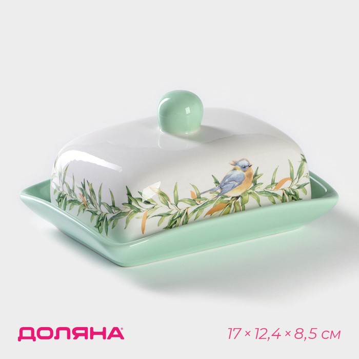 Масленка Доляна «Флора и Фауна», 17×12,5×8,5 см фото
