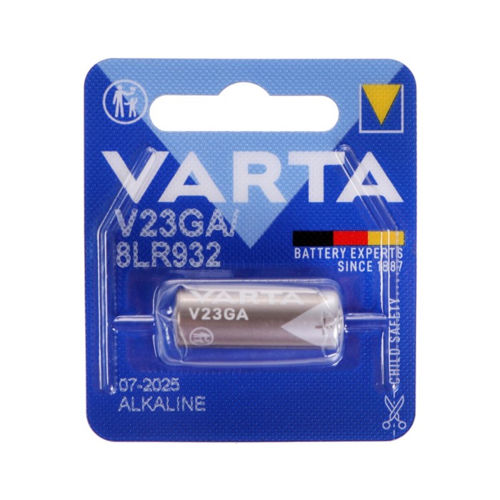 Батарейка алкалиновая Varta, LR23 (MN21, A23) - 1BL, 12В, блистер, 1 шт. батарейка алкалиновая lecar a23 12v упаковка 5 шт lecar000073106 lecar арт lecar000073106