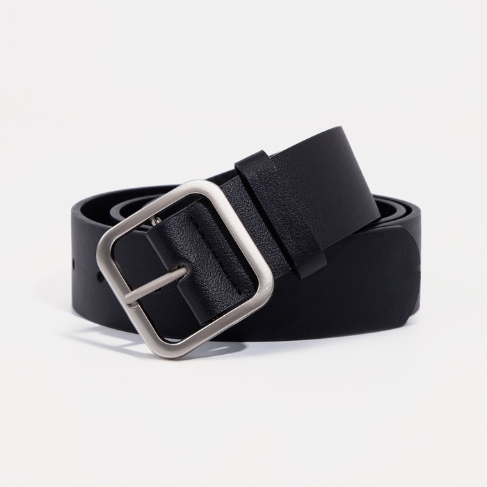 

Ремень женский, ширина 3,5 см, пряжка металл, цвет чёрный