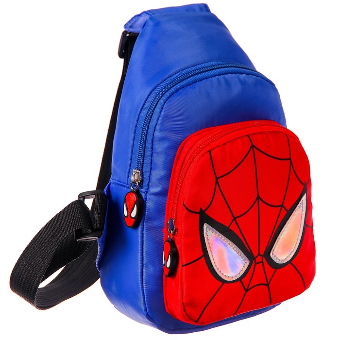 Сумка на плечо, синяя, Человек-паук сумка на плечо для детей с принтом человек паук