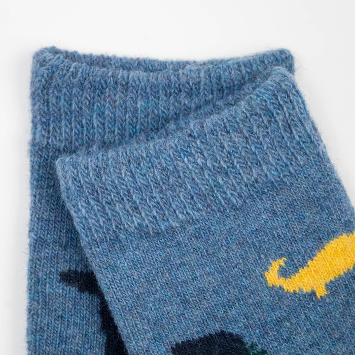 фото Носки детские шерстяные «динозаврики», цвет микс, размер 16 (3-5 лет) hobbyline