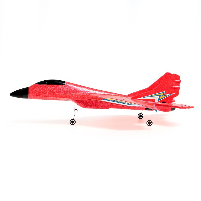 Самолет радиоуправляемый «Истребитель», работает от аккумулятор, цвет красный