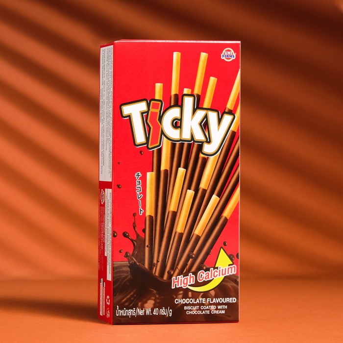 Бисквитные палочки Ticky покрытые шоколадным кремом, 36 г печенье oreo с шоколадным кремом 133 г