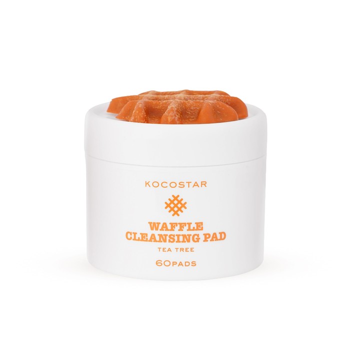 фото Диски для лица kocostar waffle cleansing pad, с экстрактом чайного дерева, очищающие