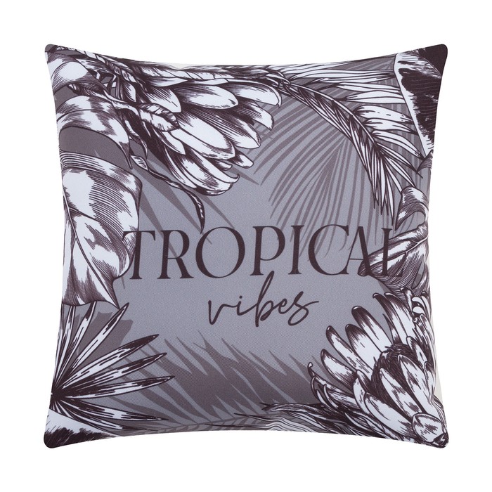 Подушка Этель Tropical vibes, 35х35 см, габардин, 100% п/э подушка декоративная blue 35х35 см габардин