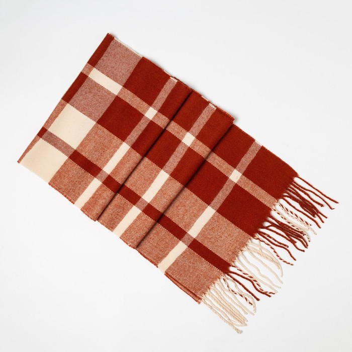 Шарф текстильный женский, цвет коричневый, размер 30x180