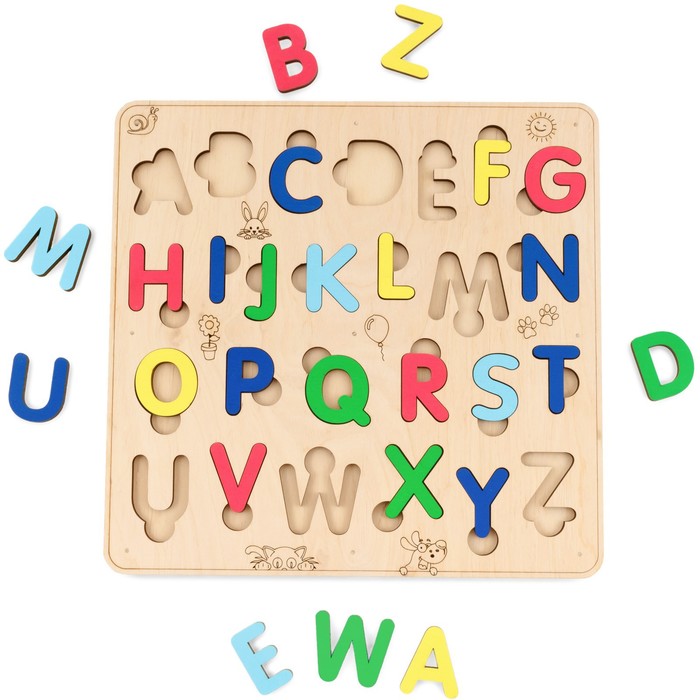 Сортер деревянный развивающий Английский Алфавит EWA сортер деревянный развивающий цифры ewa