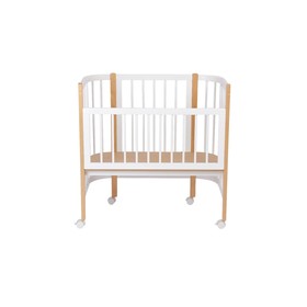 

Кроватка детская Polini kids Simple 105, приставная, цвет белый-бук