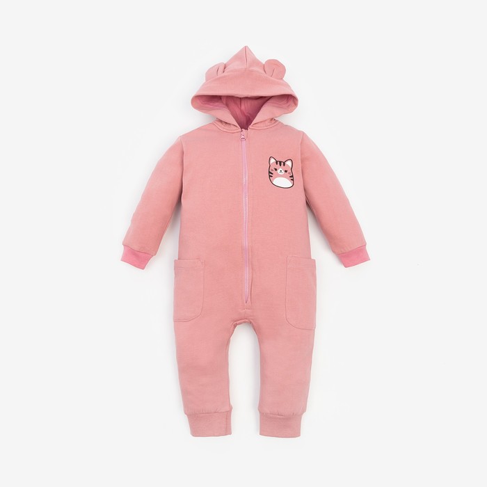 Комбинезон для девочки НАЧЁС, цвет розовый, рост 74-80 см