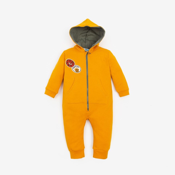 Комбинезон детский НАЧЁС, цвет горчичный, рост 74-80 см
