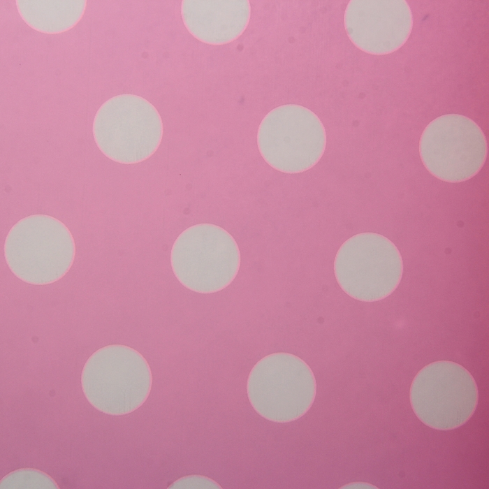 Пленка матовая "Белый горох", розовый, 60 х 60 см