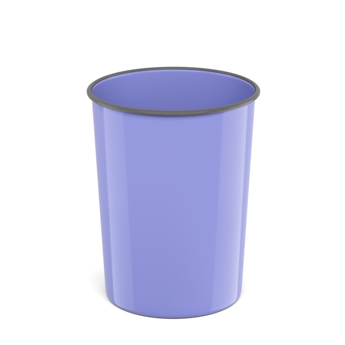 фото Корзина для бумаг 13.5 литров erichkrause pastel, литая, фиолетовая