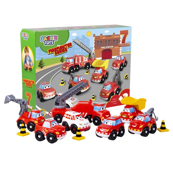 Игровой набор «Авто машинки пожарные», 7 машинок набор авто пожарные 7 машинок zarrin toys j7
