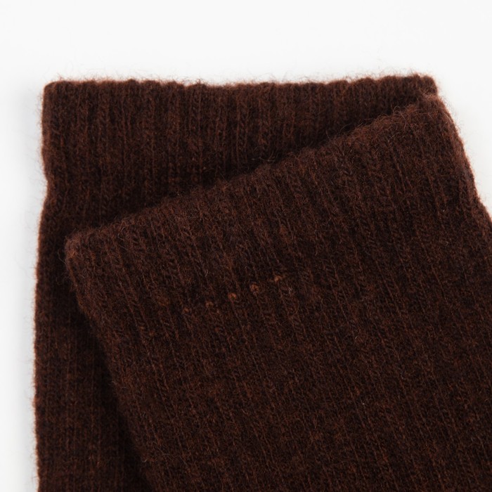 Носки мужские с пухом яка, цвет шоколадный, размер 41-43