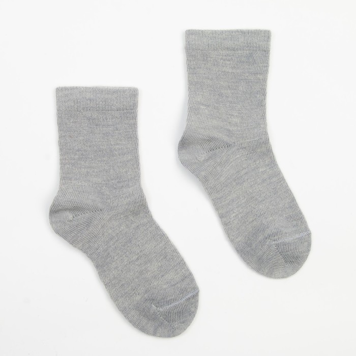 Носки детские шерстяные «Super fine», цвет серый, размер 4 (4-5 лет)